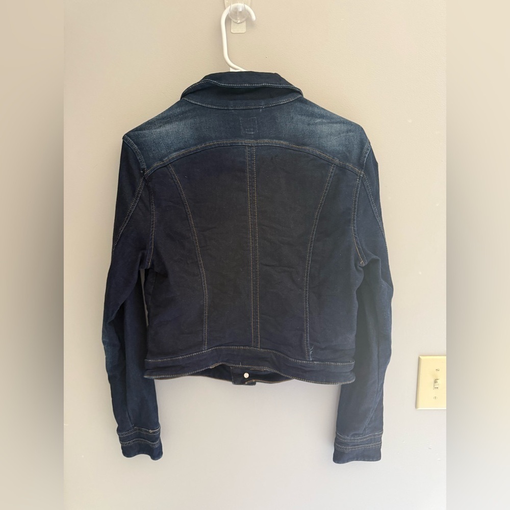 JAG Jean Jacket Women’s SZ S Dark Denim Button Front Closure Pockets Collared - Picture 8 of 11